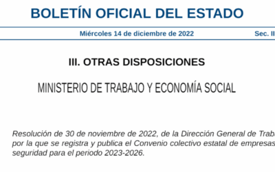 Convenio colectivo estatal de empresas de seguridad : salarios, jornada y pluses